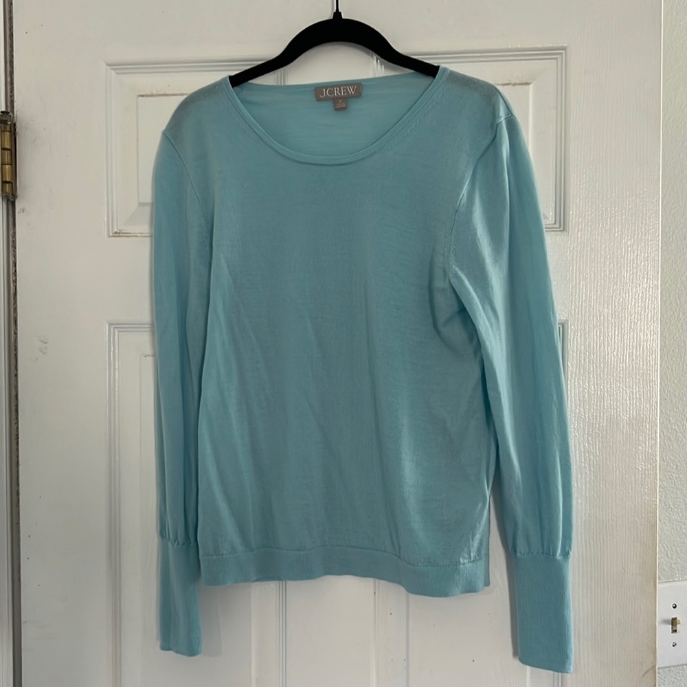 J Crew blue sweater. Size M fits more like a small